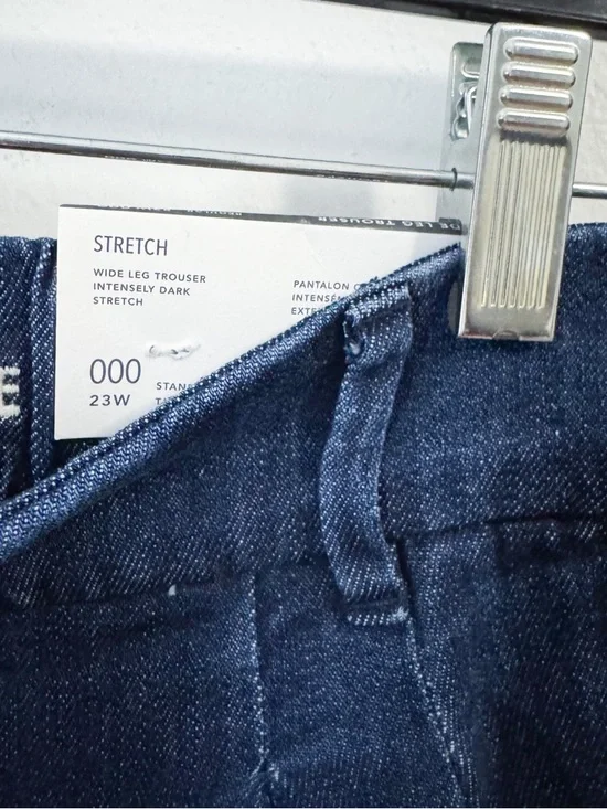 American Eagle Wide Leg Dark Indigo Denim Pants - Picture 2 of 3